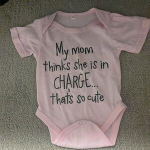 Pink Baby Onesie with Cute Quote